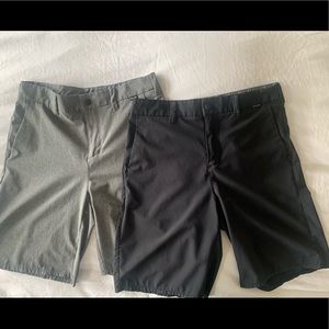Two pairs boys Hurley Phantom shorts